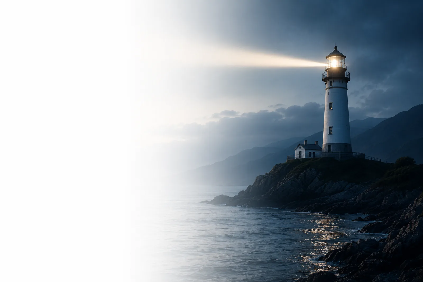 Lighthouse overlooking the coast